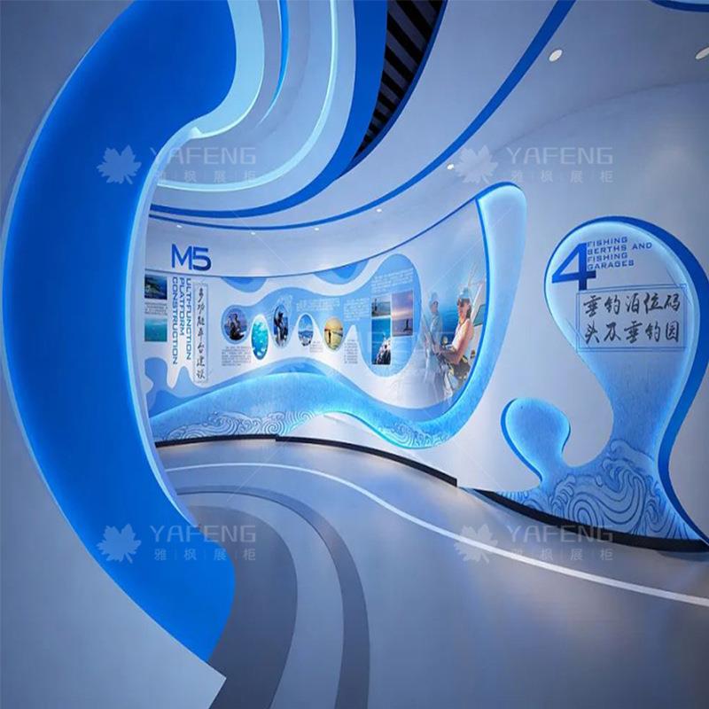 科业技感展厅QYN展示柜制作企展厅荣誉公墙司传宣文化墙智能展柜