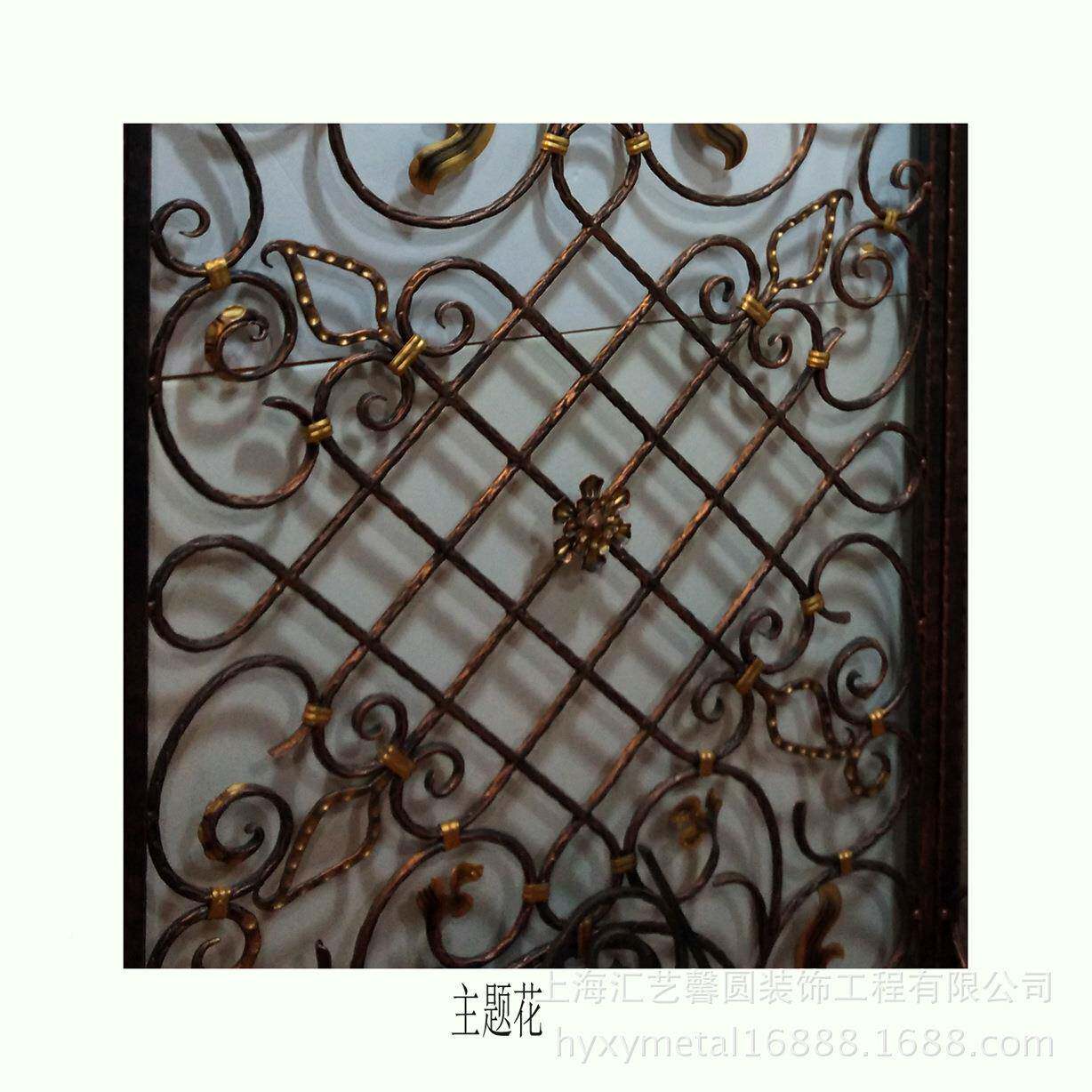 欧式铁酒艺材质隔断装屏风造花格屏无品牌/风店书房家居饰铁锻艺