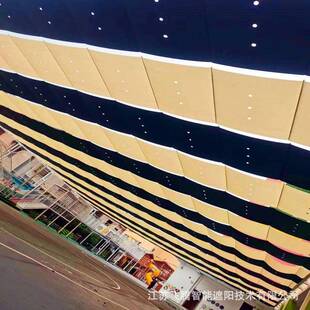 海幼天儿园操场幕遮北阳FT-3154帘户外泳池棚帘游乐园电动天帘防