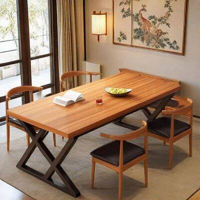 餐桌家用小户型长方桌形吃饭idG7f2ax子商简约现代风业工风酒吧用