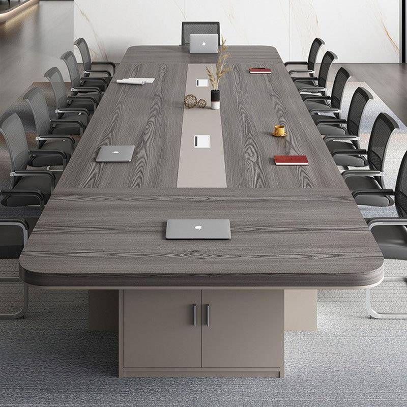 会桌长桌简现代新款办公家议具约公IXK长方形办桌会议室洽谈桌椅