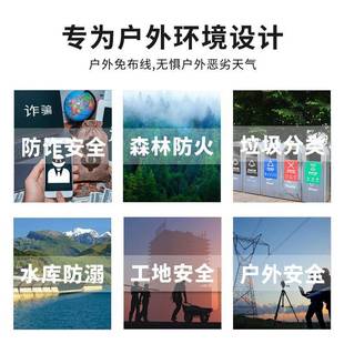 太阳能户外森器林防火语音示红人体感应报警器IBJ提工地外安全播