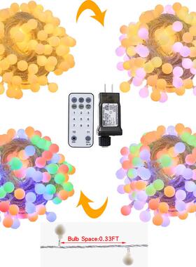 2025led双色无极PVL灯串圆氛球灯白装饰围灯暖灯彩色庭院装饰灯带