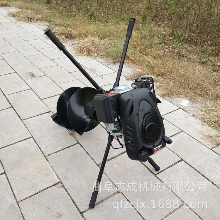 8马8马力力人钻建汽油挖坑机大功率电双线杆打坑机筑施工打桩地机