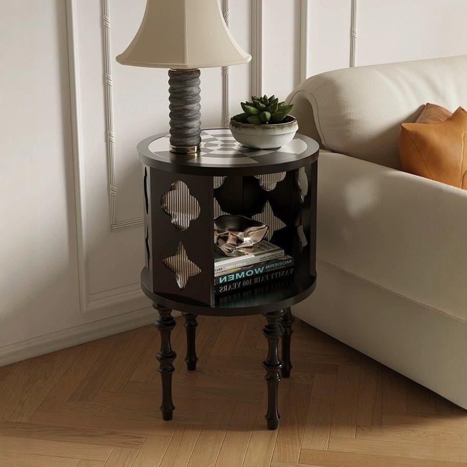 浙江家具工厂法式古实木玻复1璃边几星厅发沙侧客边小茶几