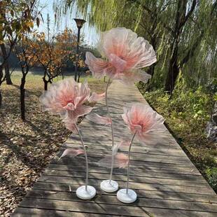 美布置摄影台场景客厅窗纱橱花商摆ARW件婚场礼陈装饰店路引花真