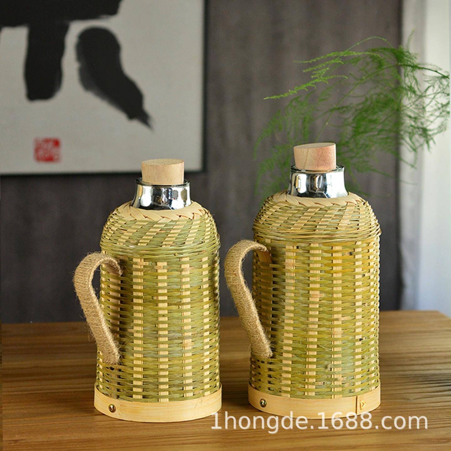 室竹水瓶保温瓶暖瓶家用BCR手工传统中式热复古茶餐厅大容量保温