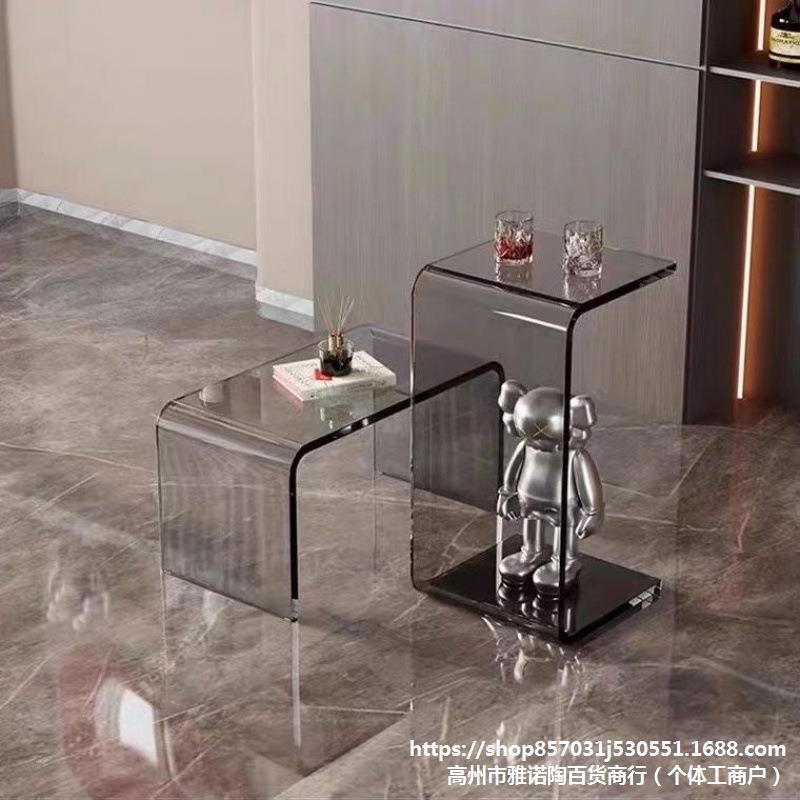 亚克力透明小边几约厅创意沙发角QSSL—PP飘客几卧室床边几网红窗