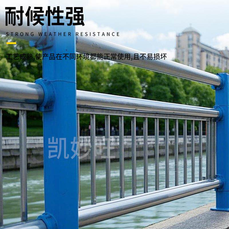 桥梁护人护栏道路天桥不锈钢景观河道灯光行道栏梁防撞桥OOP护栏