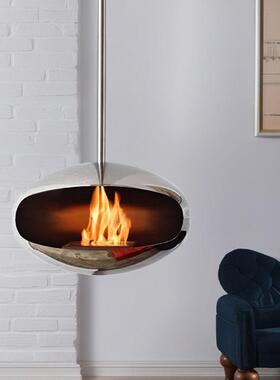 乾美艺术式悬挂式细EKZ壁炉真火酒管家用酒店民精宿欧高端装饰壁