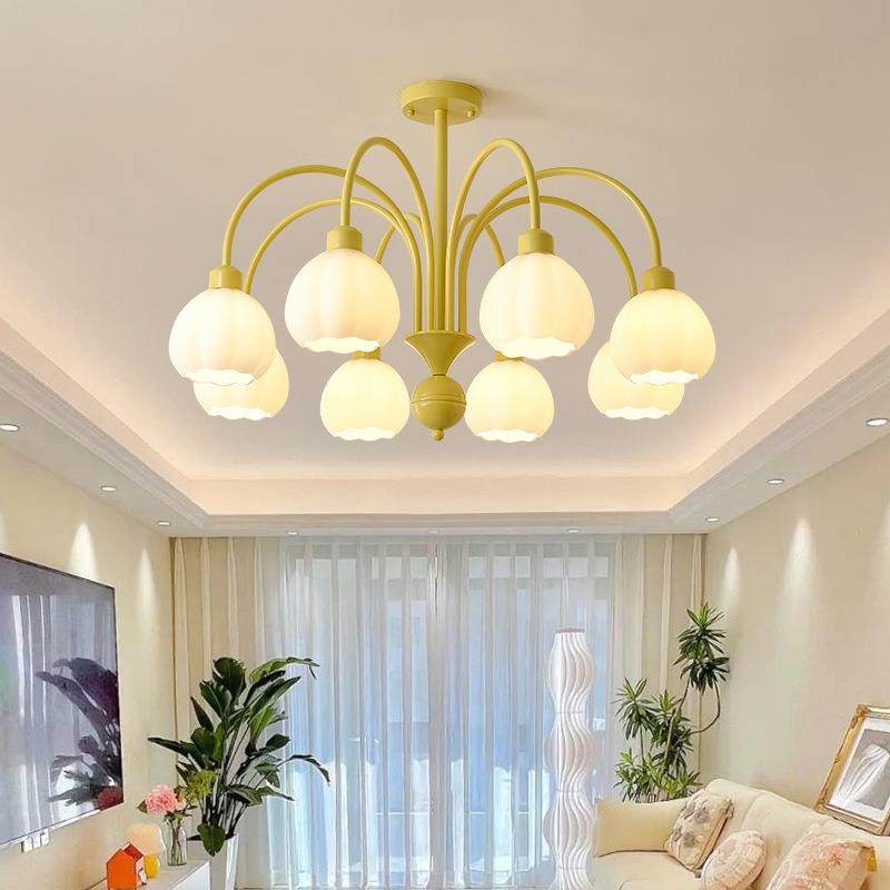 客厅灯现代奶简约大气油网风灯全光谱护吊眼卧室77636灯红南瓜中,家装灯饰光源,智能吊灯,淘宝优惠券,粉丝福利购,淘宝优惠卷