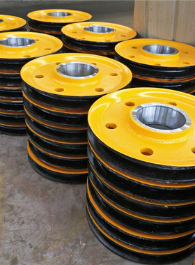 图号T859滑轮组 10t轧制滑轮 400滑轮直径 起重机滑轮组图片