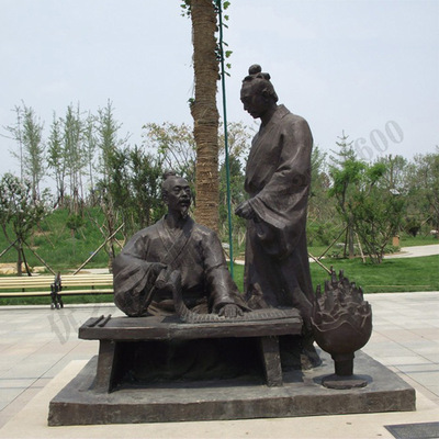 古代铜人物雕像定制 工厂定制 园林广场历史名人铜雕像制作