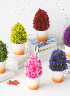 田园家居仿真植物盆景 套装室内客厅绿植装饰品摆件 仿真盆景