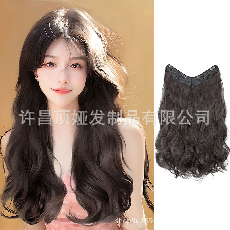 假发女长卷发自然蓬松隐形一片式大波浪轻薄无痕发量假发接发片