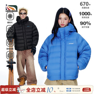 lemanism美式潮流纯色龟背泡芙羽绒服男2026冬季新款情侣保暖外套
