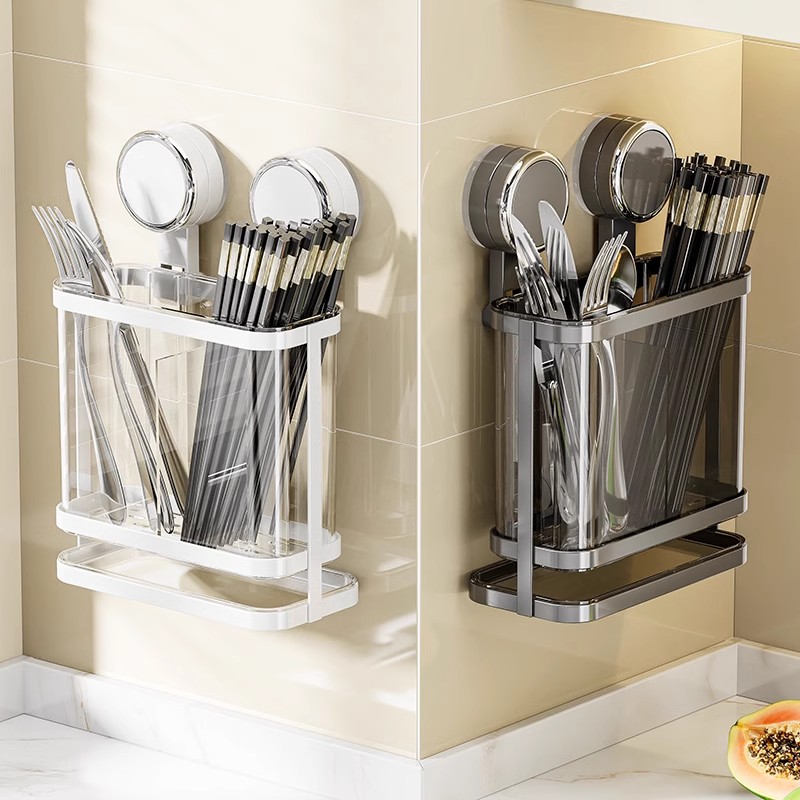 吸盘筷子筒壁挂式免打孔