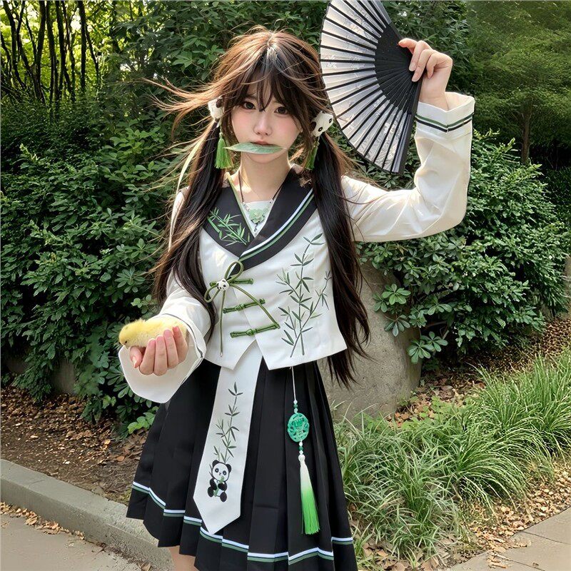 原创正版jk新中式风水手服制服绝版套装