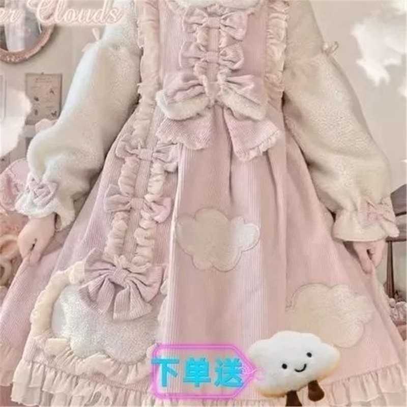 冬云转晴加厚保暖加绒洋装玉桂狗裙子lolita连衣裙萝莉长袖学生裙