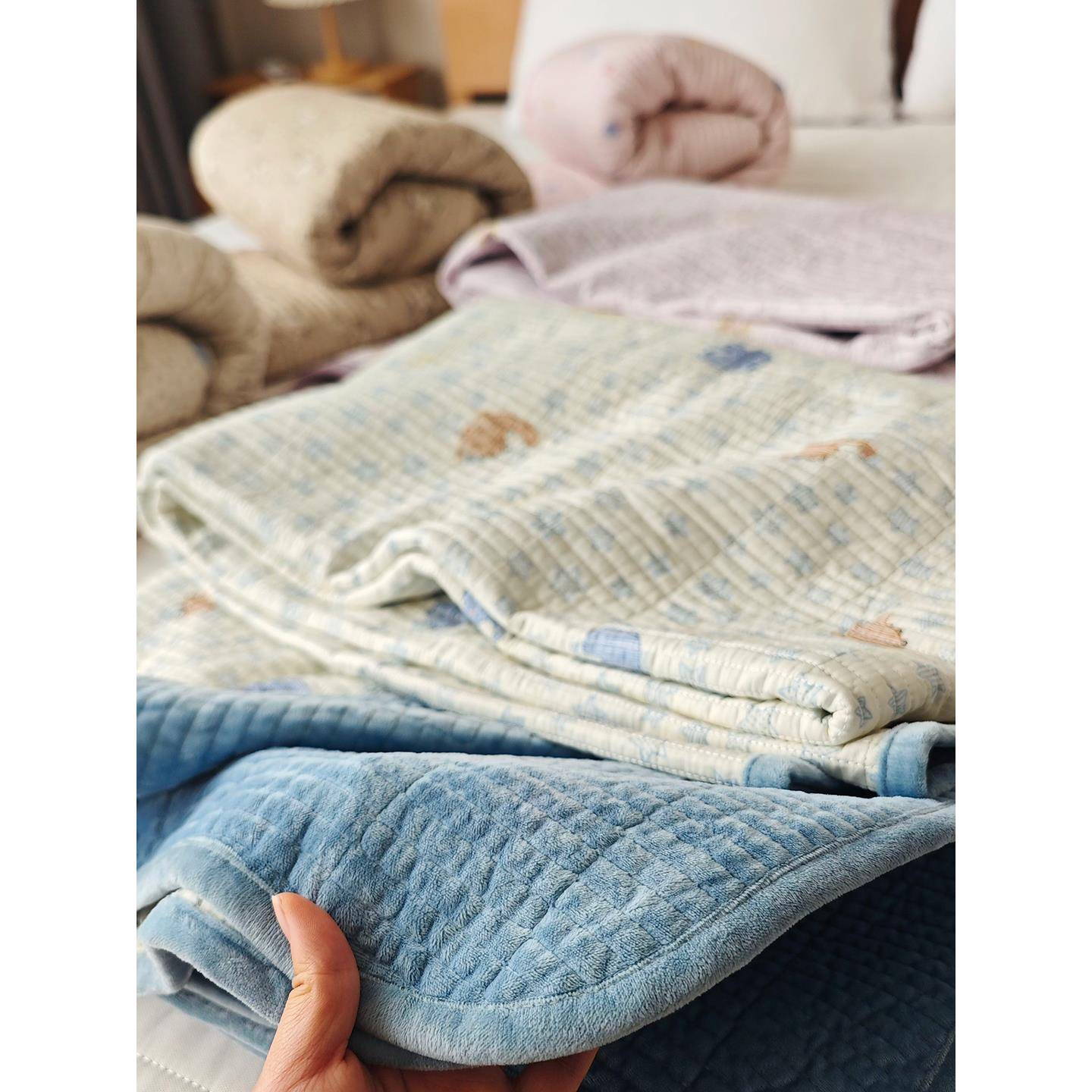 AB双面可用加绒床垫 绗缝床盖床单 双人床大尺寸 秋冬款 床品