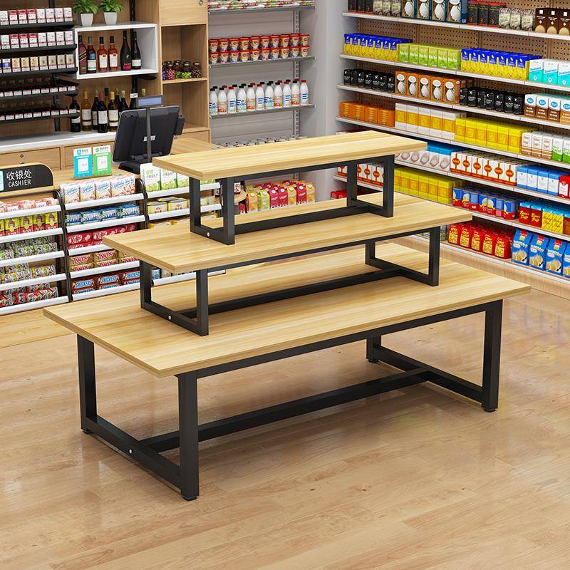 中岛货架流水台商超文具饰品母婴宠物店堆头展示架鞋店服装展示台