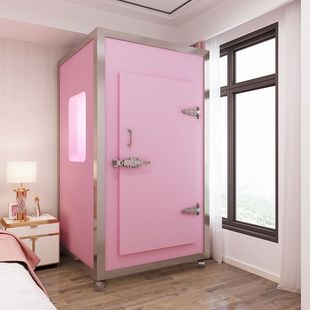 隔音房网红直播间带货粉色家用电竞房降噪睡眠舱私人休息室录音棚