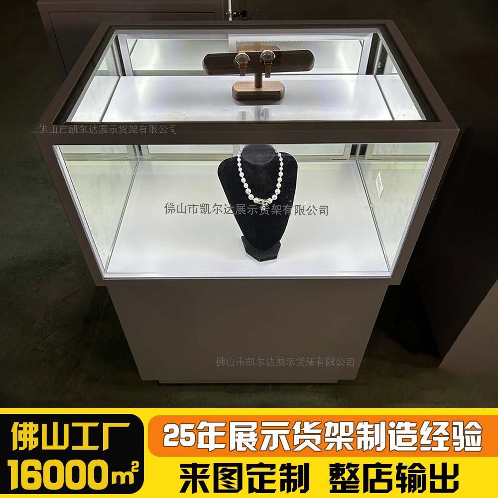 厂家高端珠宝展示柜商场金银首饰中岛烤漆柜台玉石翡翠陈列台