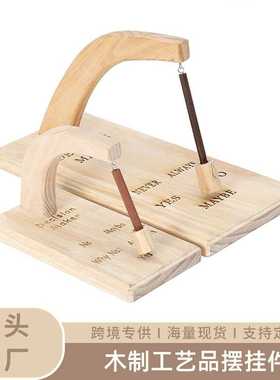 跨境新品 Decision Maker决策者雕刻橡木木制工艺品摆挂件