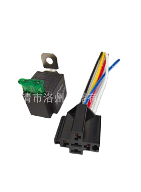 供应带保险片继电器30A12V24V4脚5脚改装空调大灯车用大功率
