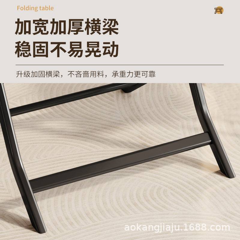 折叠桌正方形简易餐桌家用小户型吃饭钢化玻璃方圆桌户外阳台桌子