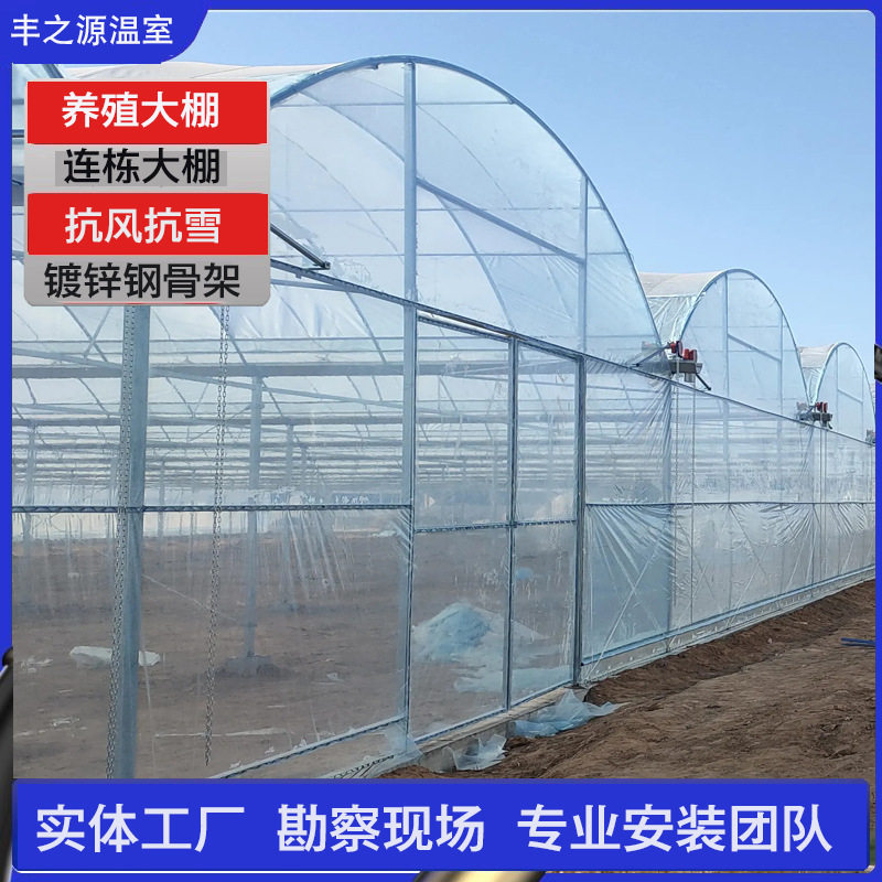 连栋薄膜温室镀锌骨架育苗采摘