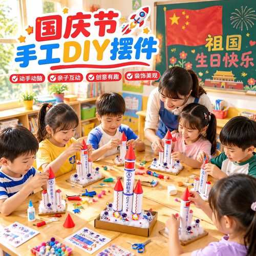 国庆儿童爱国航天DIY材料包