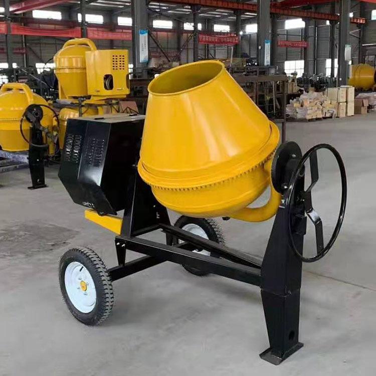 混凝土搅拌机砂浆水泥双卧轴出料均匀工地小型移动两轮柴油搅拌机