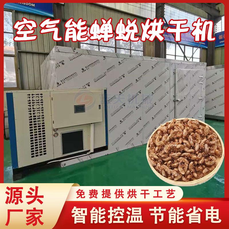 空气能蝉蜕烘干机 蝉退蚱蟟皮蚕壳知了皮药材烘干房 蝉衣烘干设备