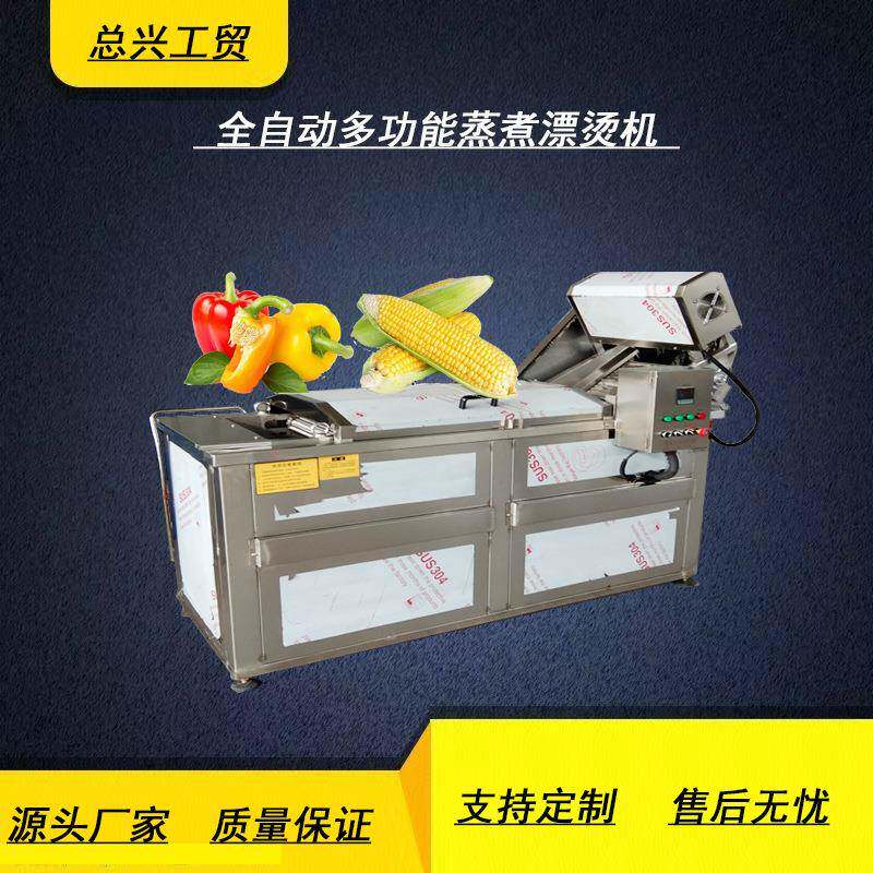 丸子鱼豆腐全自动蒸煮漂烫机 预制菜漂烫生产线 粽子玉米预煮设备