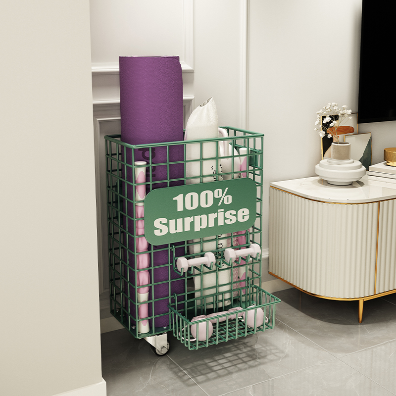 运动健身器材收纳筐体育用品收纳层架瑜珈垫收纳筒球类家Z用置物