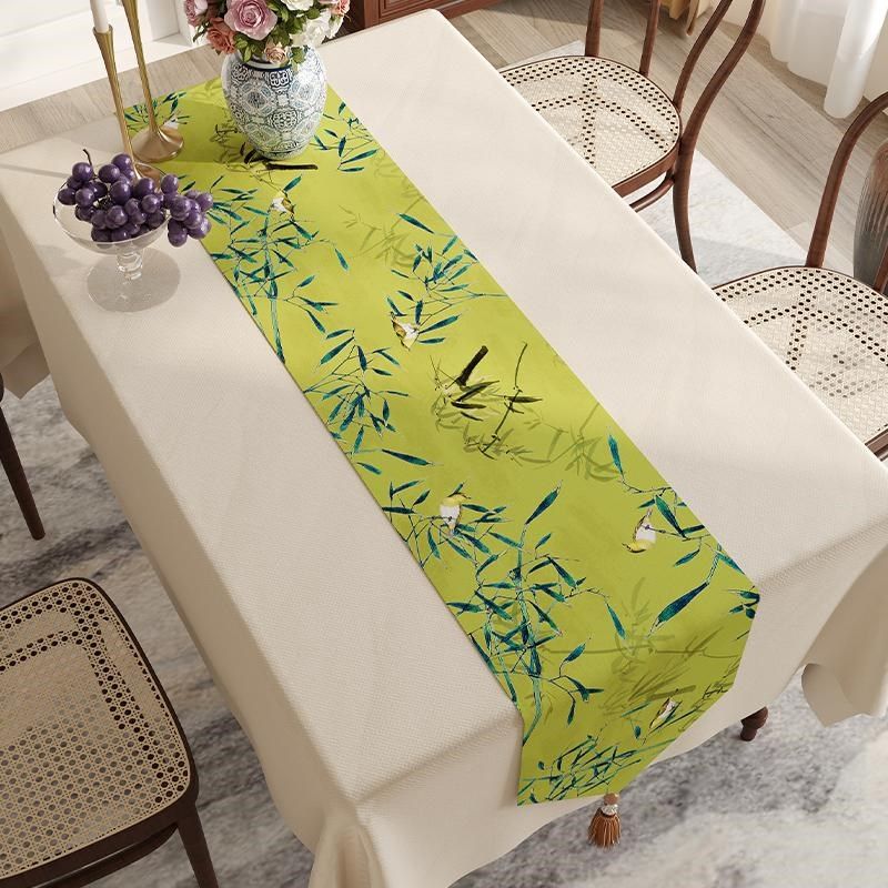 古典中式桌旗桌布棉麻流苏长条形电视柜桌布防尘防水鞋柜盖巾盖布