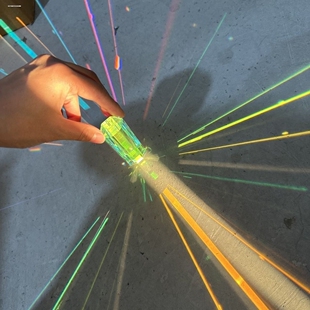 太阳捕手晶体长条棱光镜炫彩水晶立体流光彩虹光挂件阳光装饰礼物