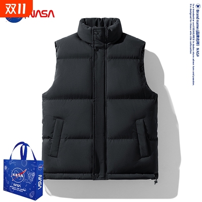 nasa羽绒棉马甲男女款2025新款背心秋冬季加绒加厚坎肩马夹外套男