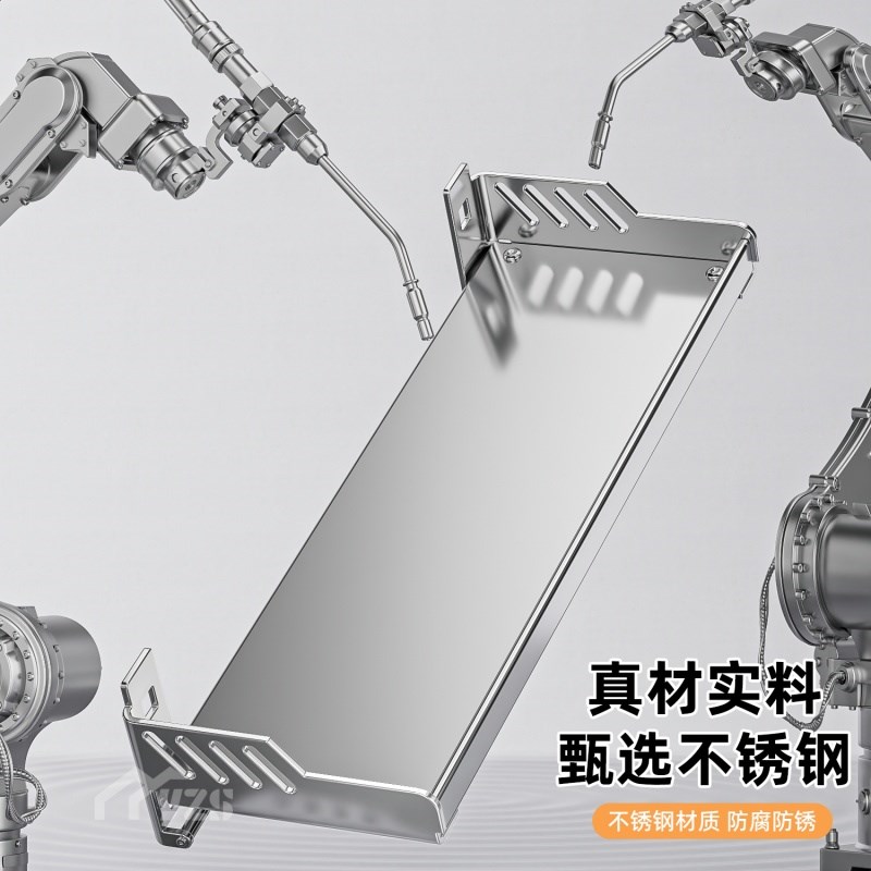 免打孔不锈钢壁挂微波炉架可拆卸置物架厨房墙上烤箱收纳支架挂墙