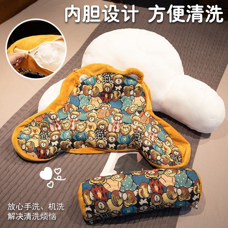 床头靠垫软包大靠背床上玩手机睡觉神器沙发座椅护腰靠枕夏可拆洗