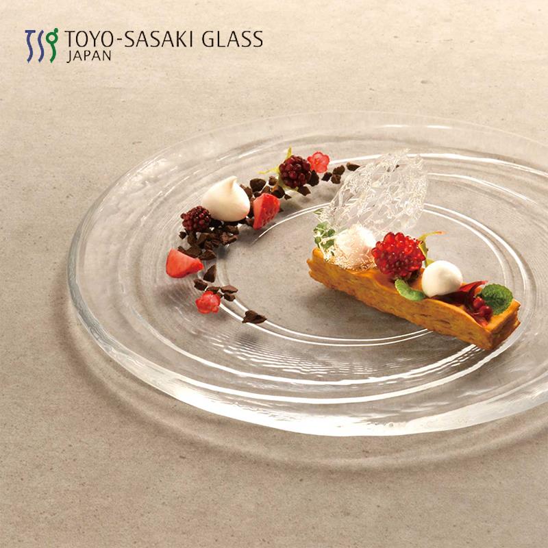 原装进口 东洋佐佐木手工制玻璃盘 餐盘点心刺身水果盘纯色小清新