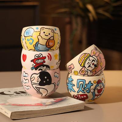 景德镇陶瓷杯子马克杯手绘卡通可爱蛋蛋杯手握杯高温釉下彩随行杯