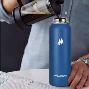 简约保温杯大容量抗菌304不锈钢运动便携保暖杯水壶新款 吸管杯子