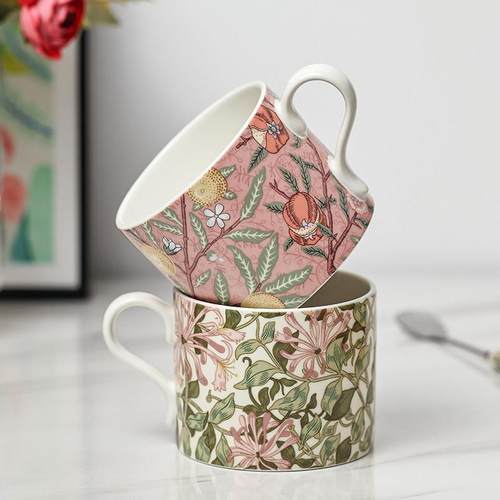 英国 Spode Morris&Co系列陶瓷马克杯咖啡杯水杯情侣对杯礼盒套装