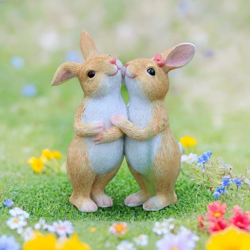 布袋植物盆可爱小兔子摆件多肉树脂动物花盆栽送男女朋友生日礼物