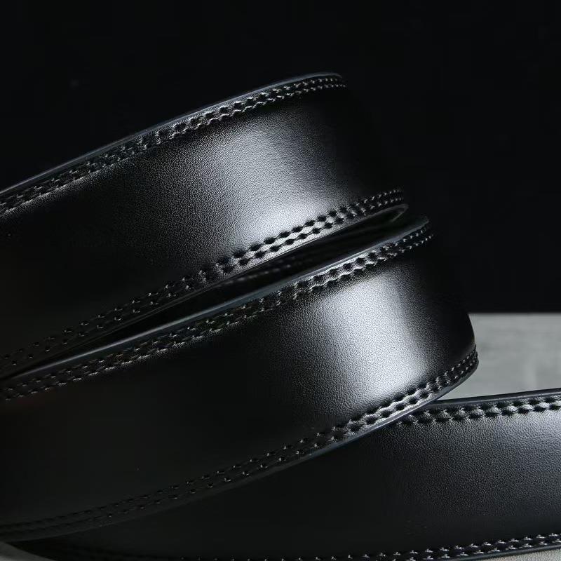 无头皮带3.0宽男士真皮不带头自