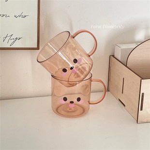 可爱笑脸狗狗漱口杯学生洗漱杯刷牙杯牙缸牙刷杯子家用高颜值水杯