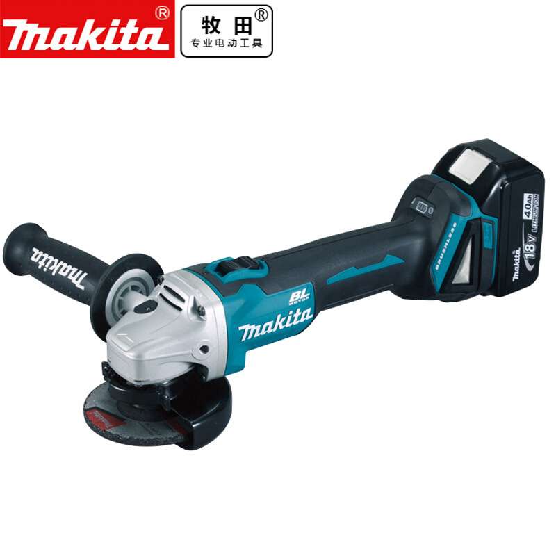 Makita牧田DGA406充电式无刷角磨机18V打磨机切割100MM
