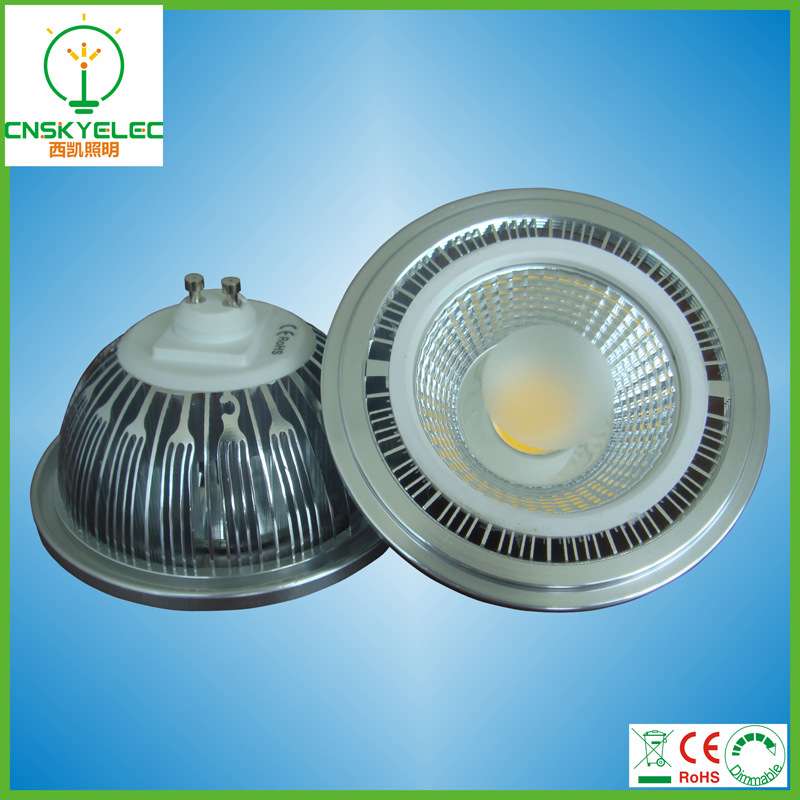 调光es111 gu10 g53 230/120V ar111 cob射灯 18w led轨道 豆胆灯
